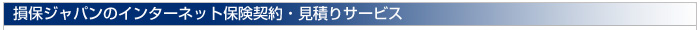 損保ジャパンインターネット保険契約・見積もりサービス